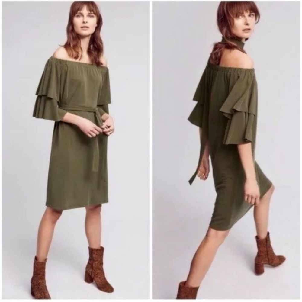 Anthropologie Sunday in Brooklyn shoulder dress